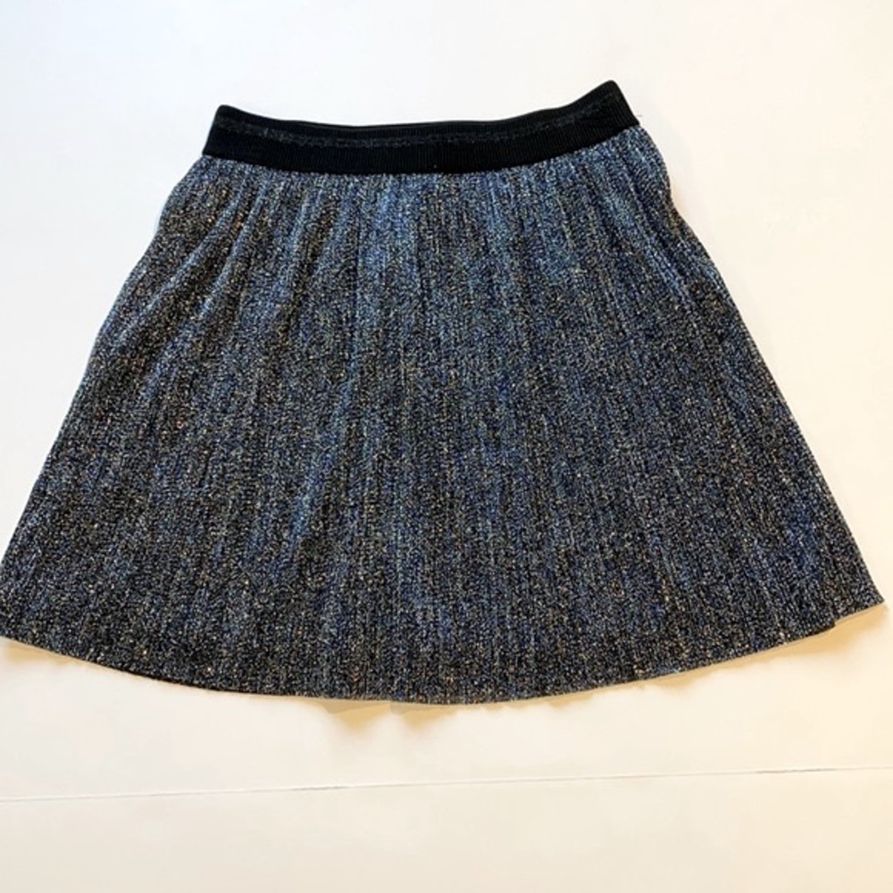 Topshop SZ 2 Metallic Short Pull On Mini Skirt D20 - Picture 1 of 7